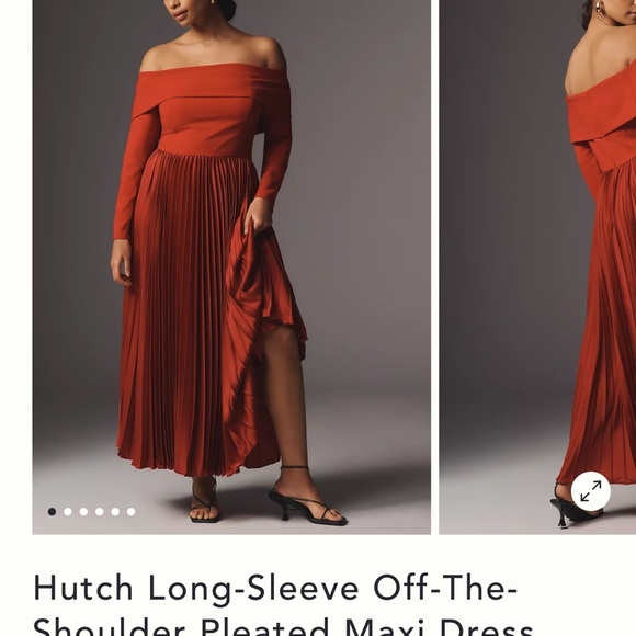 Hutch Dresses & Skirts - NWT Hutch Wedding Guest Dress Women's Long Sleeve Off-Shoulder Dress in Red